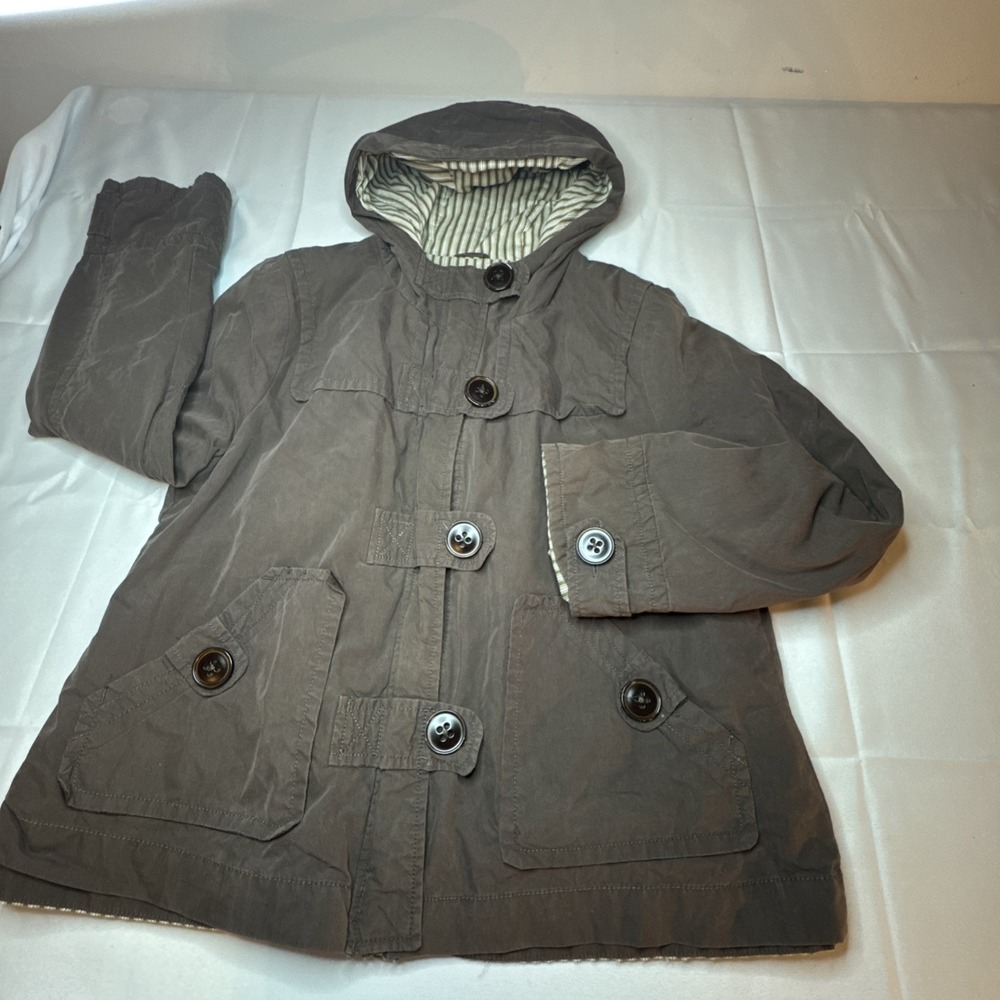 Preowned Weather Tamer Womens Hooded Jacket Brown Size Large